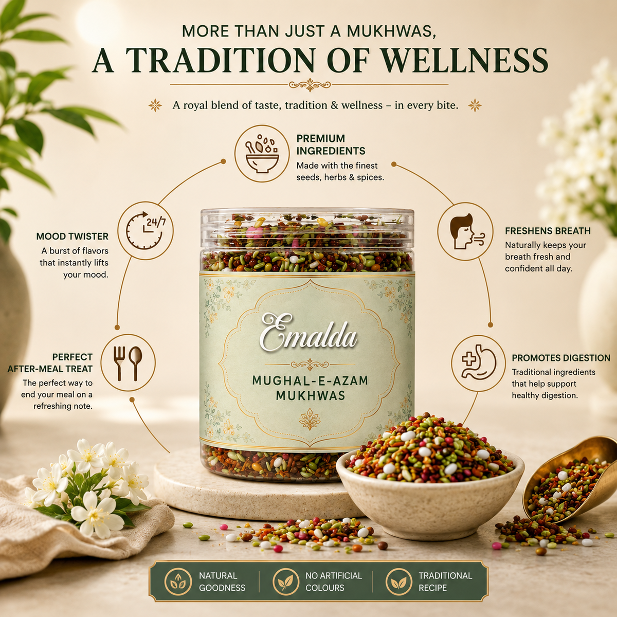 Mughal-E-Azam Mukhwas - After Meal Digestive Mouth Freshener